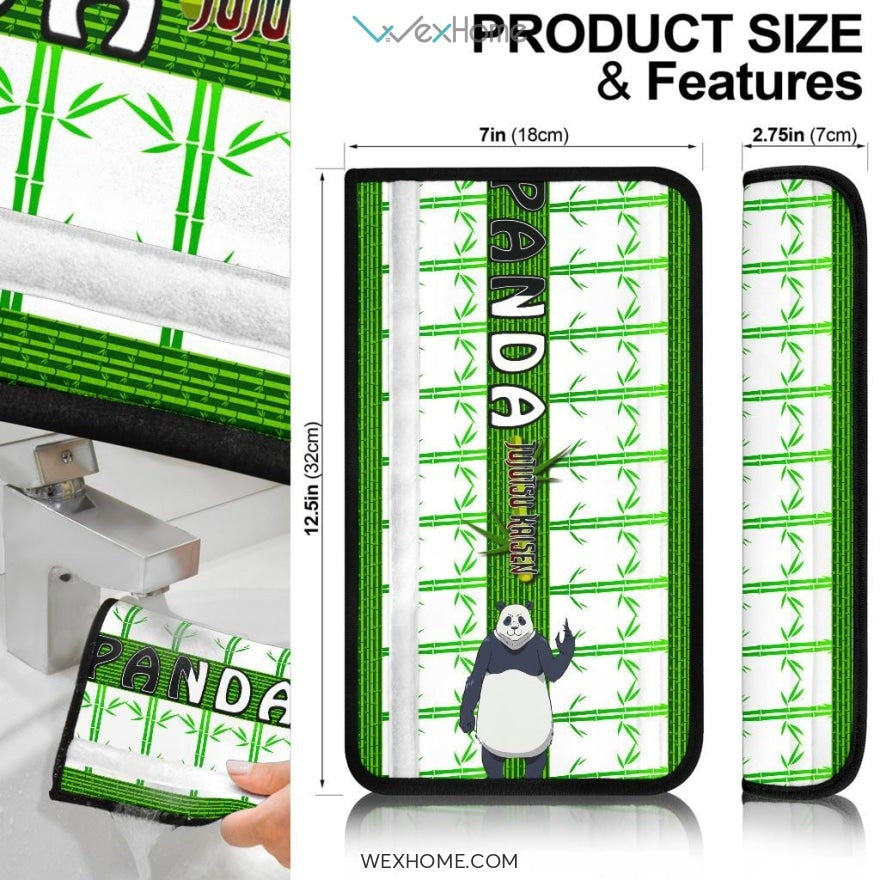 Jujutsu Kaisen Anime Seat Belt Covers | Jujutsu Kaisen Panda Bamboo Belt Covers