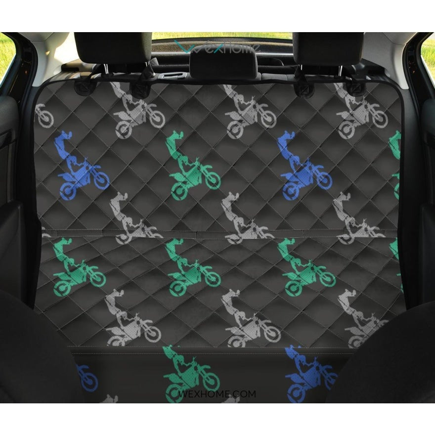 Motocross Print Pattern Pet Car Seat Cover