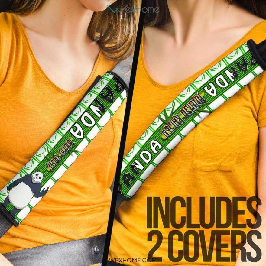 Jujutsu Kaisen Anime Seat Belt Covers | Jujutsu Kaisen Panda Bamboo Belt Covers