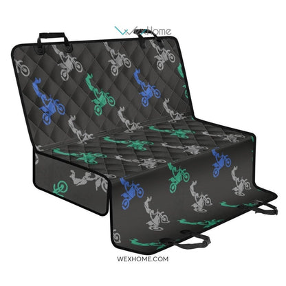 Motocross Print Pattern Pet Car Seat Cover