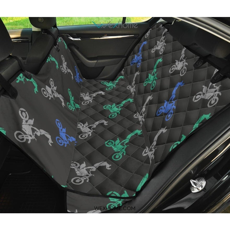 Motocross Print Pattern Pet Car Seat Cover