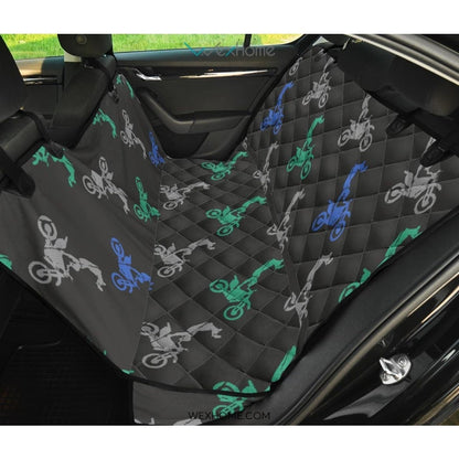 Motocross Print Pattern Pet Car Seat Cover