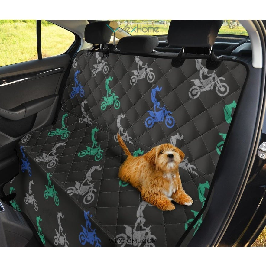 Motocross Print Pattern Pet Car Seat Cover