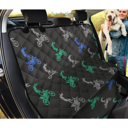 Motocross Print Pattern Pet Car Seat Cover