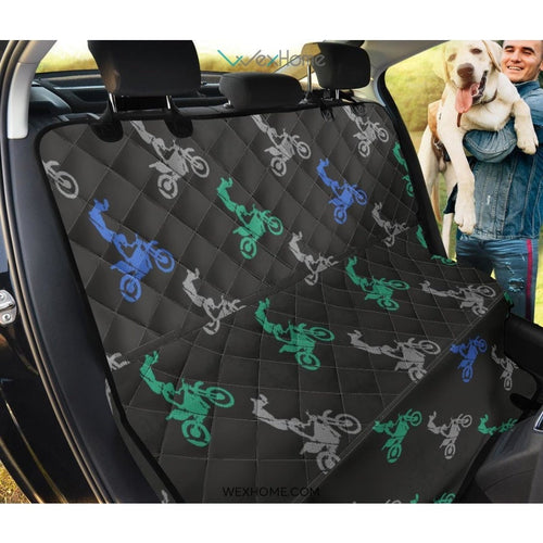 Motocross Print Pattern Pet Car Seat Cover