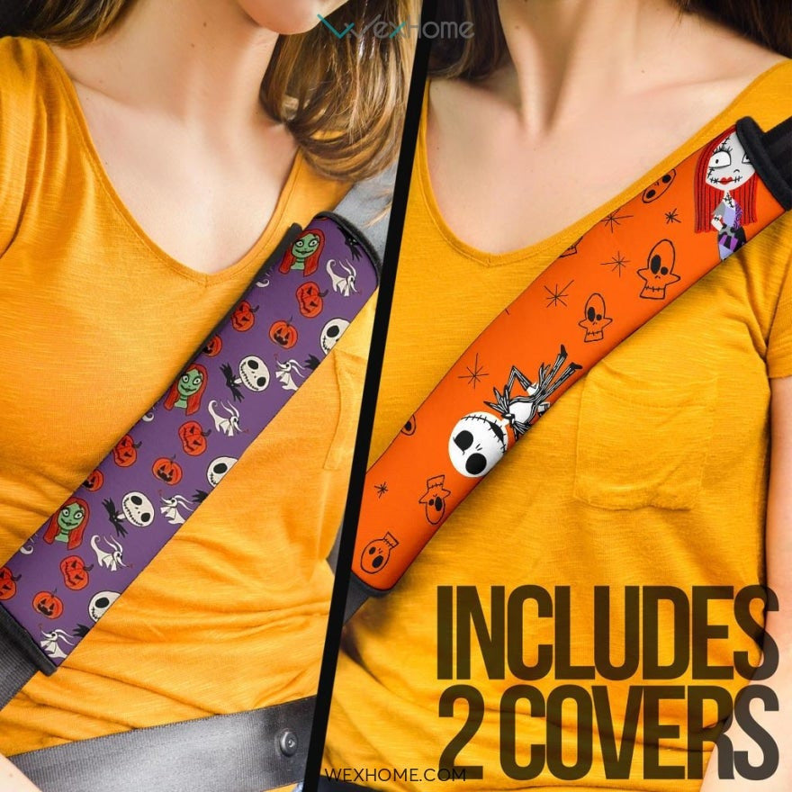 The Nightmare Before Christmas Cartoon Seat Belt Covers | Jack Sally Artwork Patterns Belt Covers