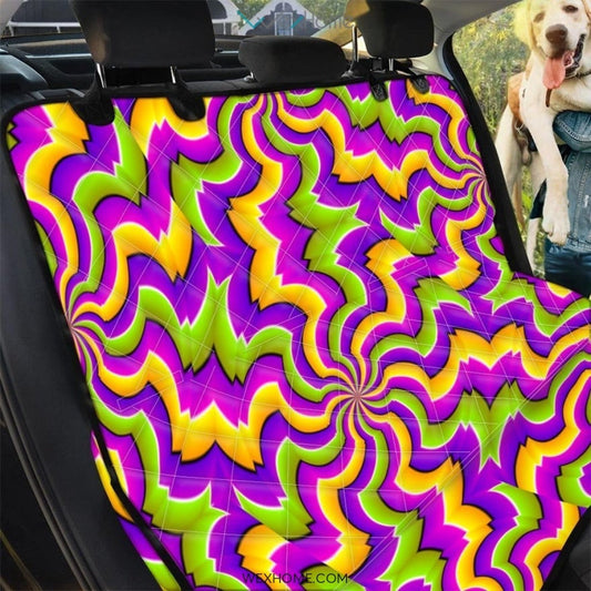 Zigzag Psychedelic Optical illusion Pet Car Seat Cover