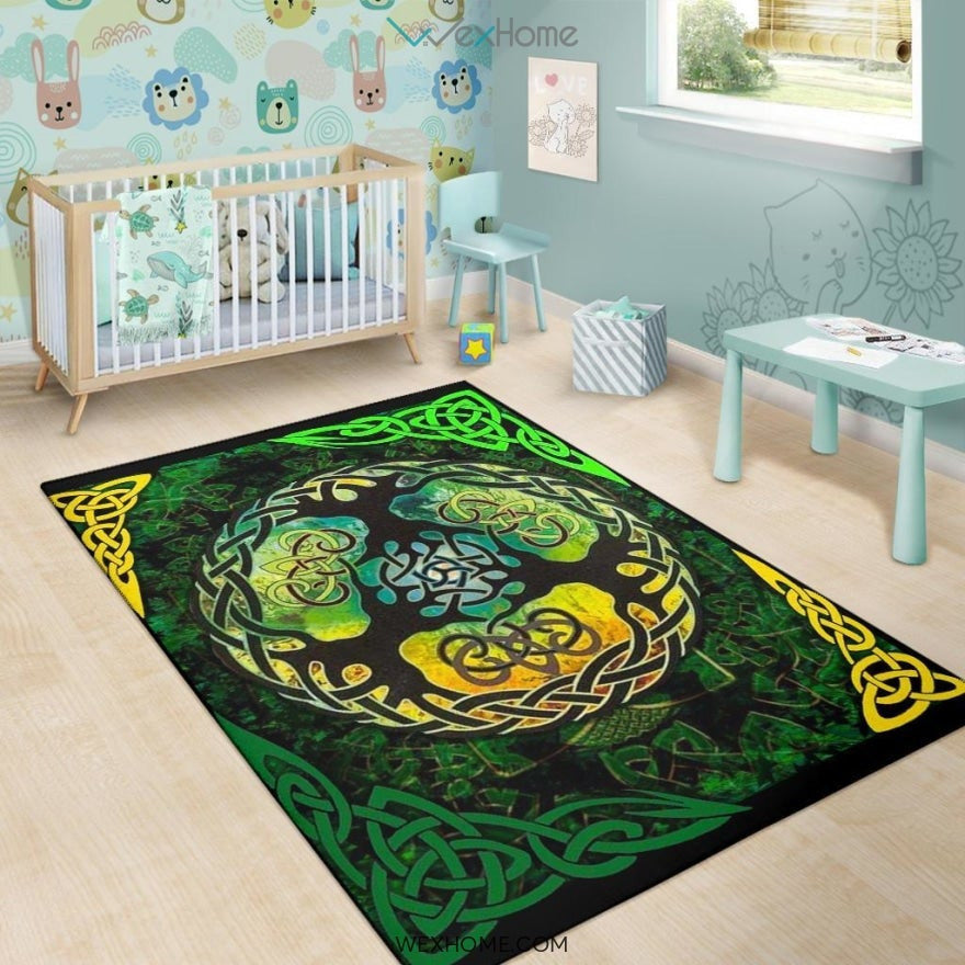 Celtic Knot Work Tree Of Life Nursery Area Rug