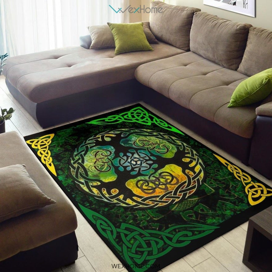 Celtic Knot Work Tree Of Life Nursery Area Rug