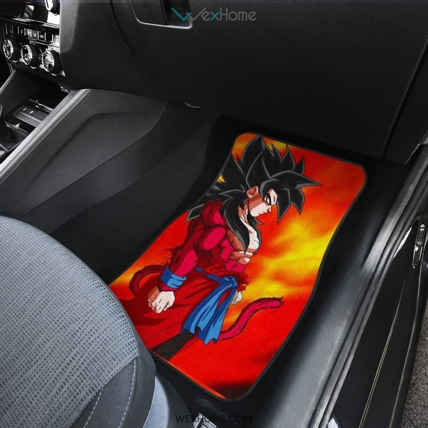Goku Super Saiyan 4 VS Goku Super Saiyan Blue Front And Back Car Mats