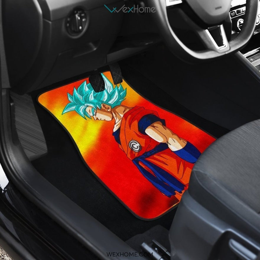 Goku Super Saiyan 4 VS Goku Super Saiyan Blue Front And Back Car Mats