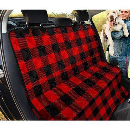 Lumberjack Red Pattern Print Pet Car Seat Cover
