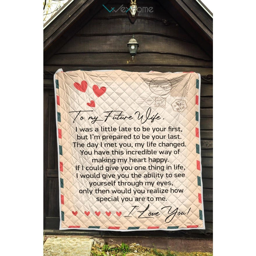 To My Future Wife Letter Printed Quilt
