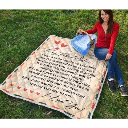 To My Future Wife Letter Printed Quilt
