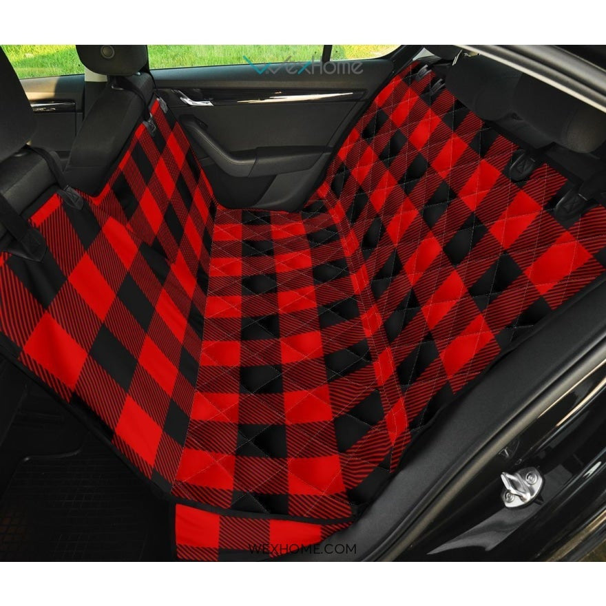 Lumberjack Red Pattern Print Pet Car Seat Cover