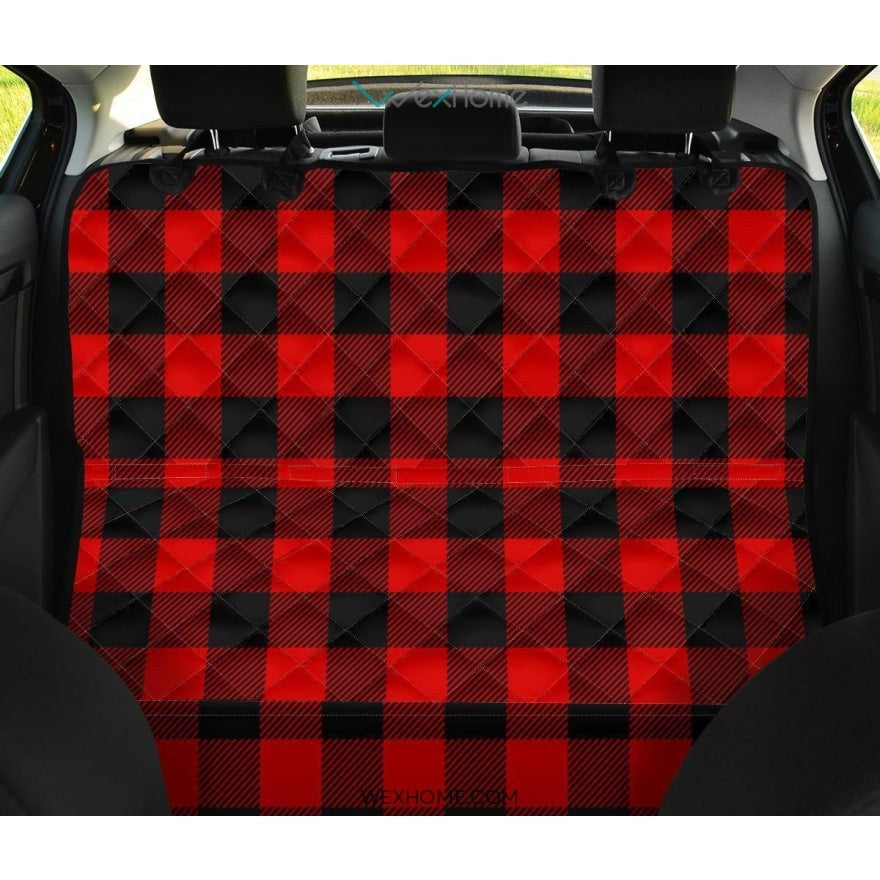 Lumberjack Red Pattern Print Pet Car Seat Cover