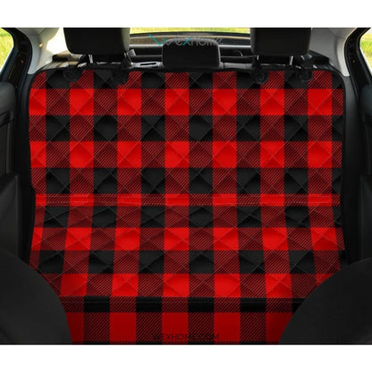 Lumberjack Red Pattern Print Pet Car Seat Cover