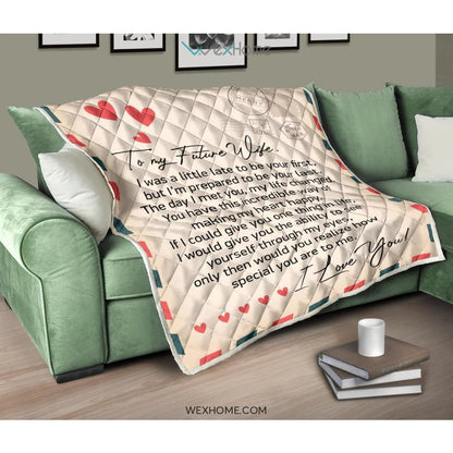 To My Future Wife Letter Printed Quilt