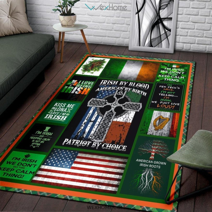 I Love Being Irish St Patrick's Day Nursery Area Rug