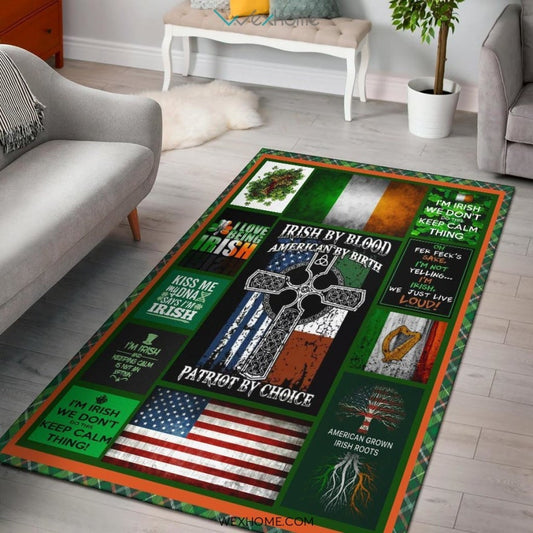 I Love Being Irish St Patrick's Day Nursery Area Rug