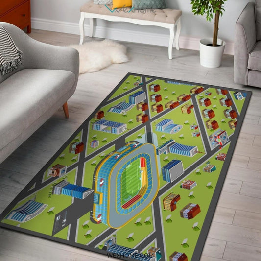 Road Map Educational Nursery Area Rug