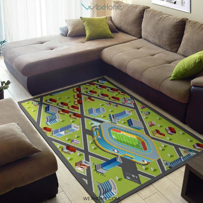 Road Map Educational Nursery Area Rug