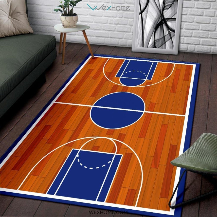 Basketball Ground Nursery Area Rug
