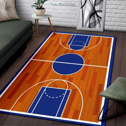 Basketball Ground Nursery Area Rug