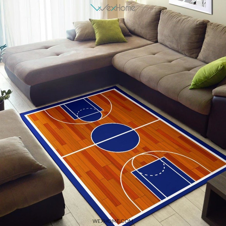 Basketball Ground Nursery Area Rug