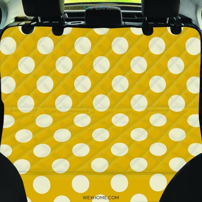 Yellow Polka Dot Pet Car Seat Cover