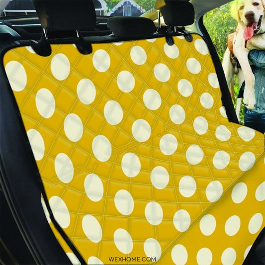 Yellow Polka Dot Pet Car Seat Cover