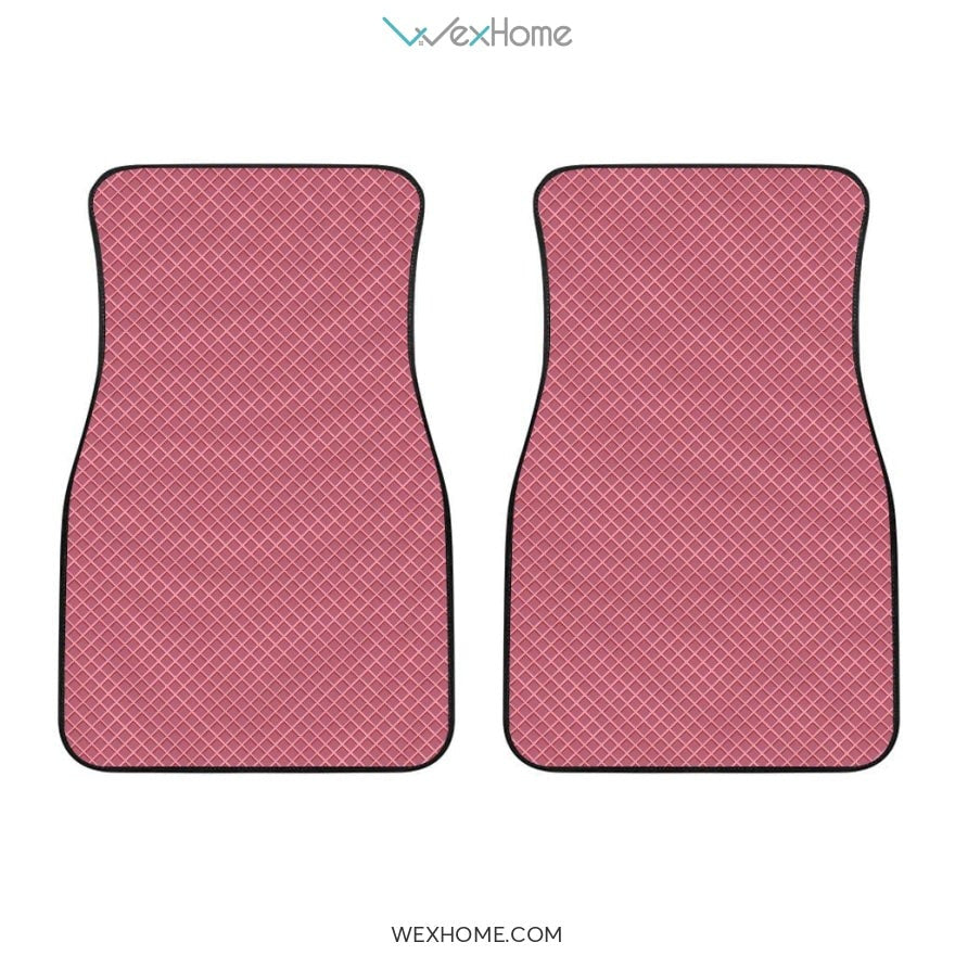 Christmas Tree Winter Forest Pattern Front And Back Car Mats