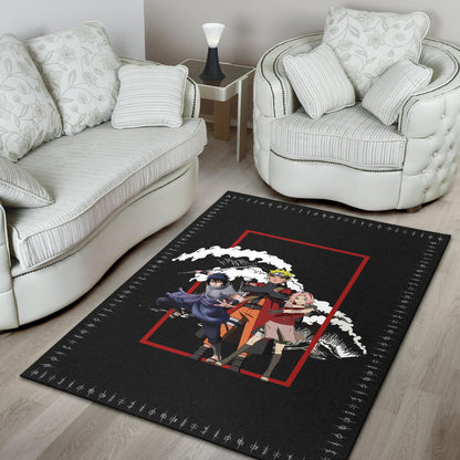 Naruto Anime Area Rug Team 7 Naruto Sasuke Sakura Fighting Rugs Home Decor