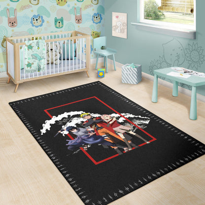 Naruto Anime Area Rug Team 7 Naruto Sasuke Sakura Fighting Rugs Home Decor