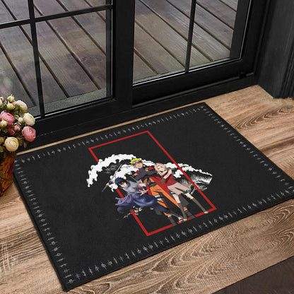 Naruto Anime Door Mat Team 7 Naruto Sasuke Sakura Fighting Door Mat Home Decor