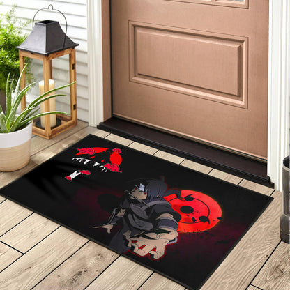 Naruto Anime Itachi Uchiha Spy Akatsuki Members Silhouette Door Mat Home Decor