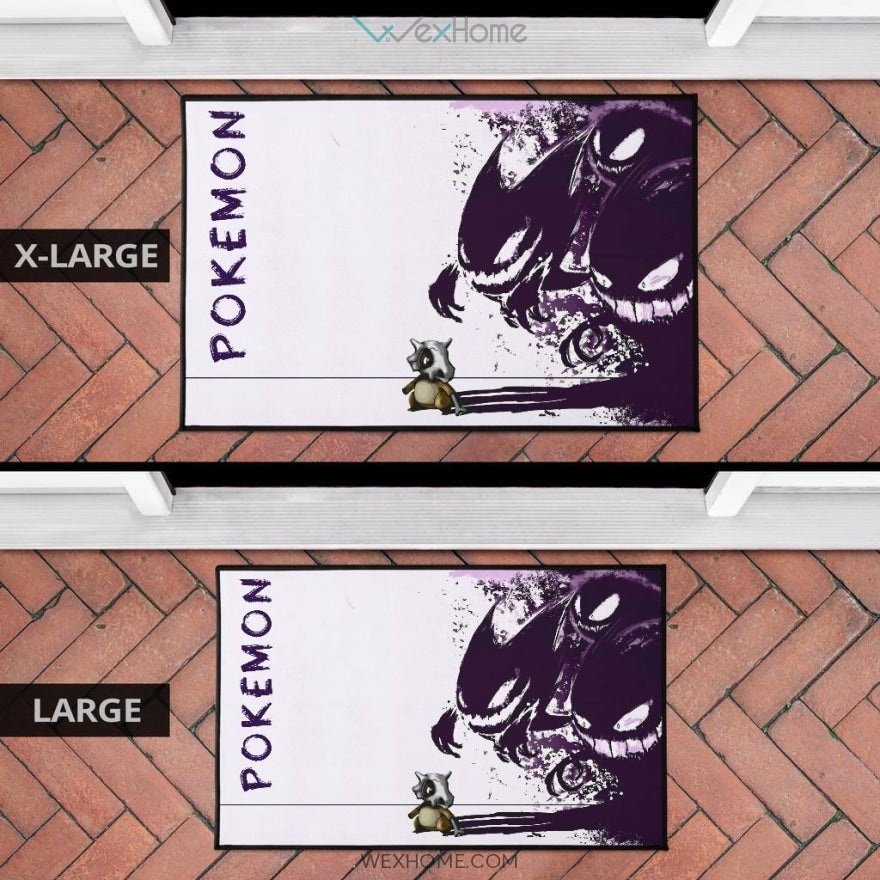 Pokemon Anime Karakara Pokemon With Danger Gengar Power Door Mat Home Decor