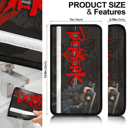 Berserk Anime Guts With Giant Sword Manga Background Seat Belt Covers