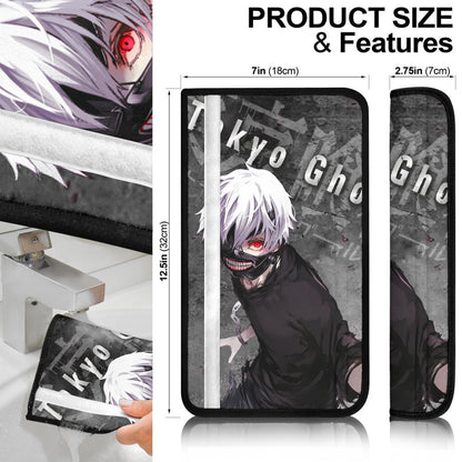 Tokyo Ghoul Anime Naughty Ken Kaneki Come On Black White Seat Belt Covers