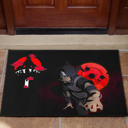 Naruto Anime Itachi Uchiha Spy Akatsuki Members Silhouette Door Mat Home Decor