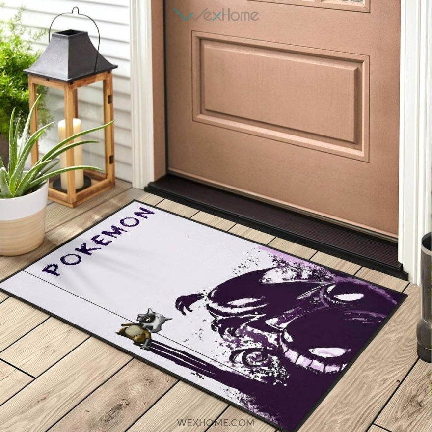 Pokemon Anime Karakara Pokemon With Danger Gengar Power Door Mat Home Decor
