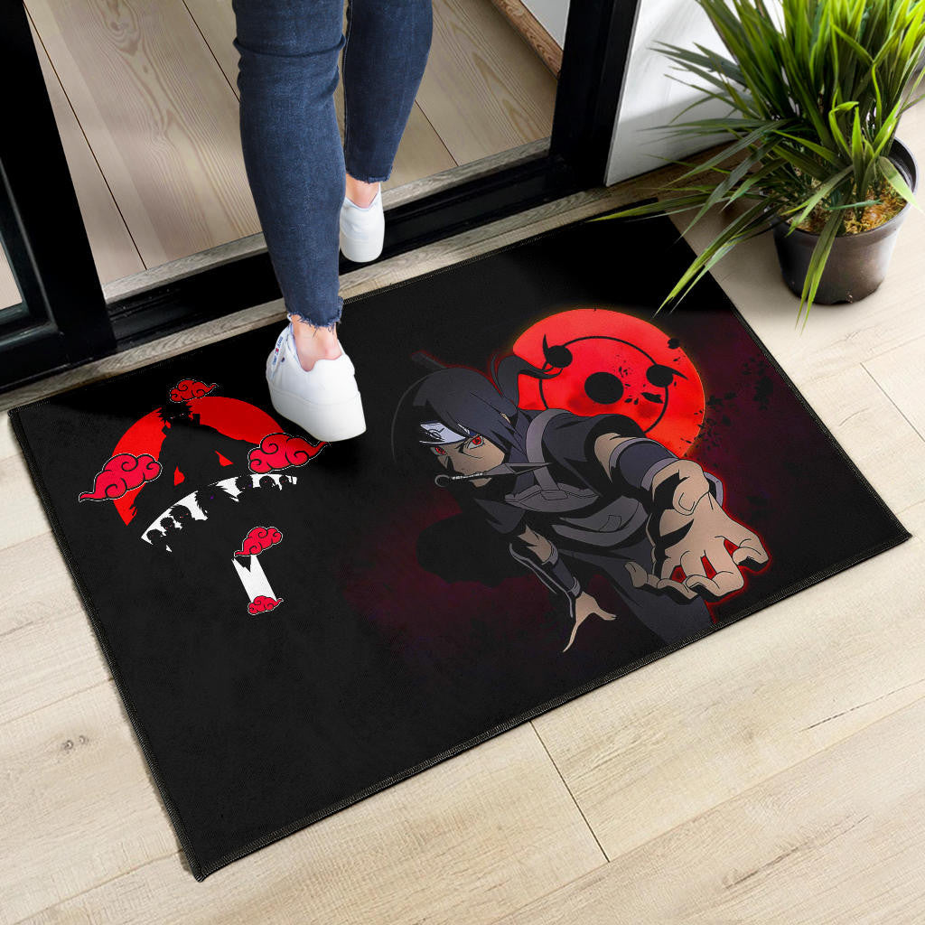 Naruto Anime Itachi Uchiha Spy Akatsuki Members Silhouette Door Mat Home Decor