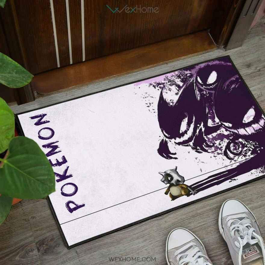 Pokemon Anime Karakara Pokemon With Danger Gengar Power Door Mat Home Decor
