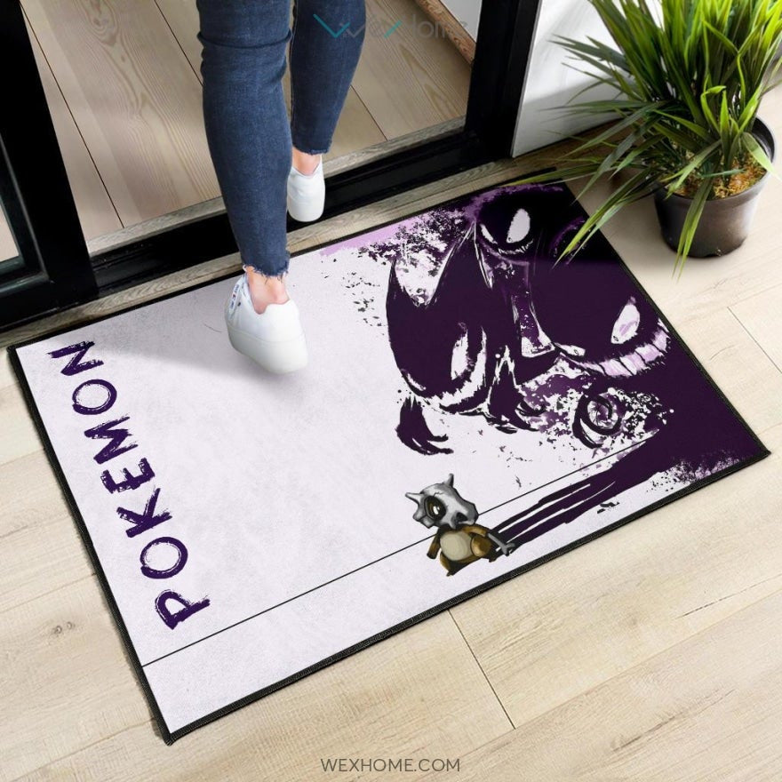 Pokemon Anime Karakara Pokemon With Danger Gengar Power Door Mat Home Decor