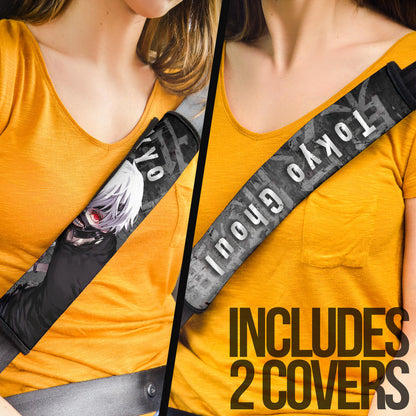 Tokyo Ghoul Anime Naughty Ken Kaneki Come On Black White Seat Belt Covers