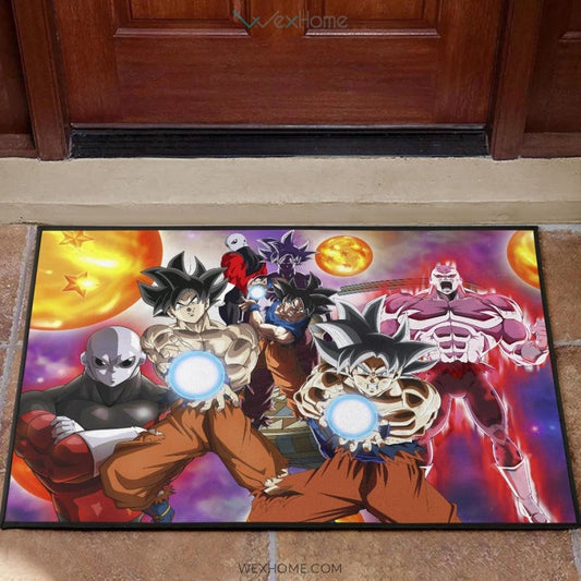 Dragon Ball Anime DB Goku Vs Jiren Fighting For Balls Door Mat Home Decor