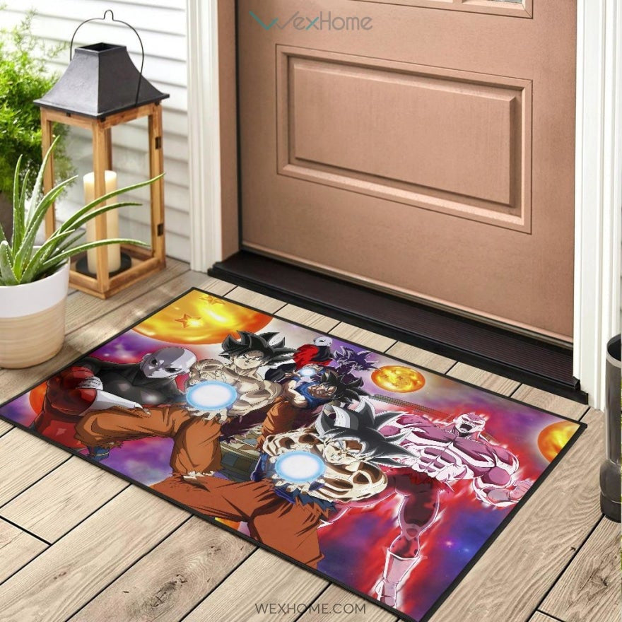 Dragon Ball Anime DB Goku Vs Jiren Fighting For Balls Door Mat Home Decor