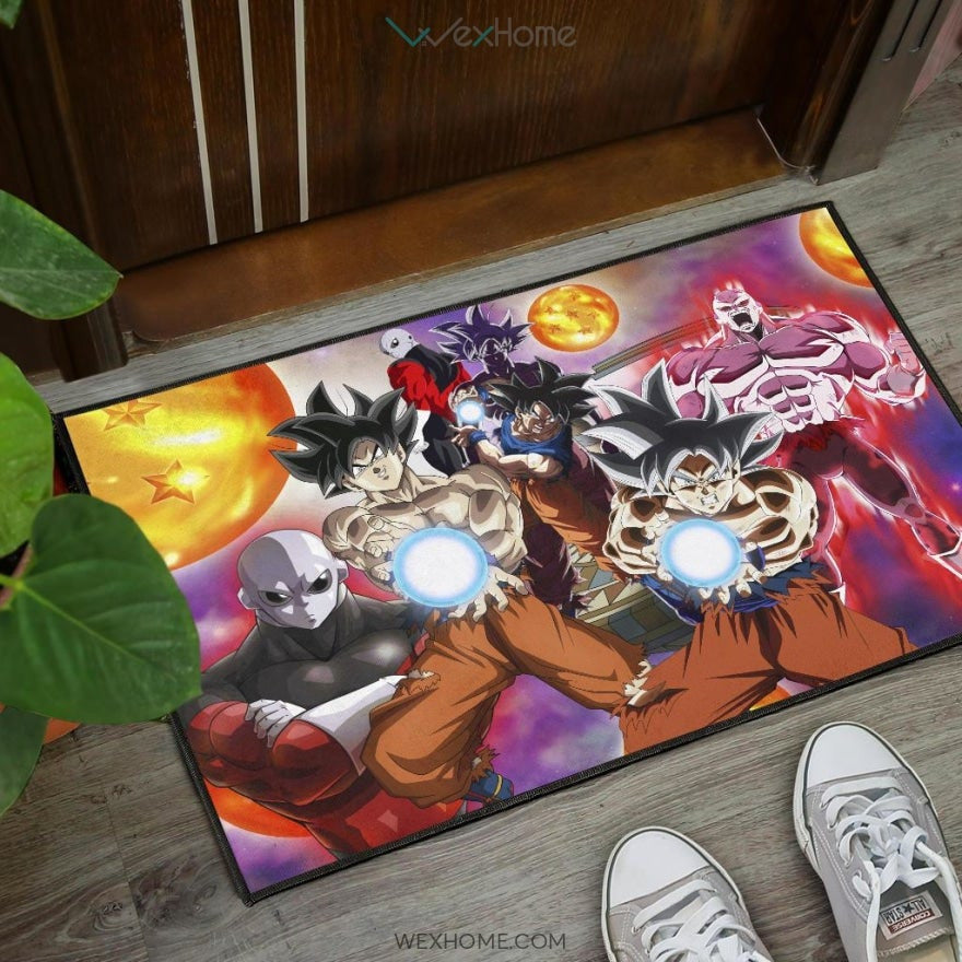 Dragon Ball Anime DB Goku Vs Jiren Fighting For Balls Door Mat Home Decor