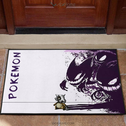 Pokemon Anime Karakara Pokemon With Danger Gengar Power Door Mat Home Decor