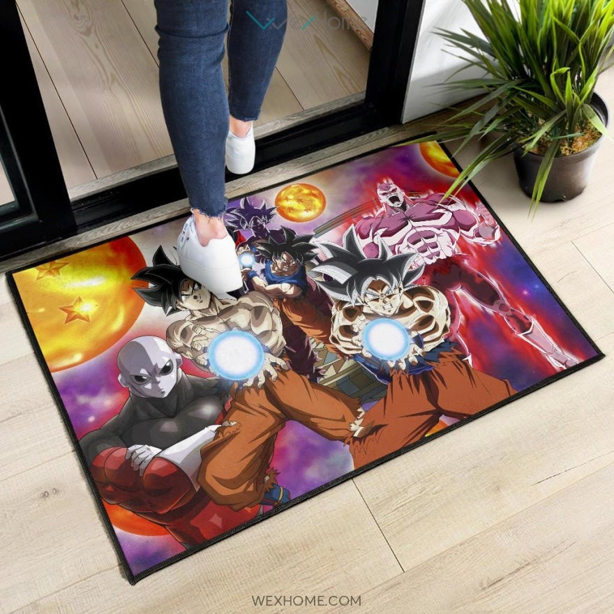 Dragon Ball Anime DB Goku Vs Jiren Fighting For Balls Door Mat Home Decor